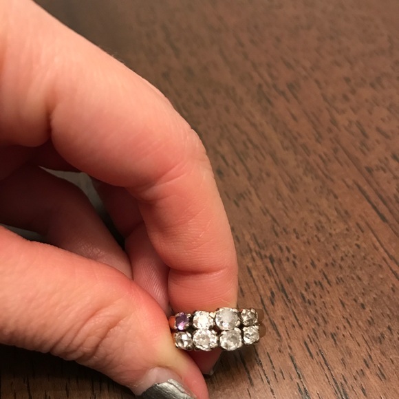 Vintage Old Mine Cut Diamond Ring / Yellow Gold - Picture 2 of 6